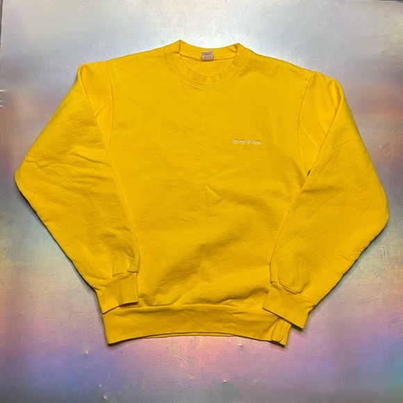 Sporty & Rich Tops - Sporty & Rich yellow crewneck sweatshirt